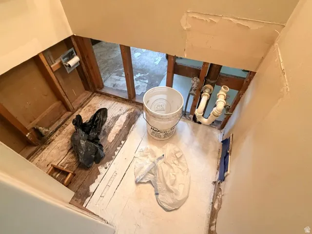 3/4 bath remodel for sink and toilet connections waiting for your touch!