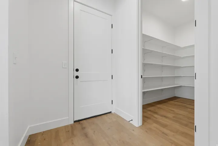 Wood-finish flooring throughout