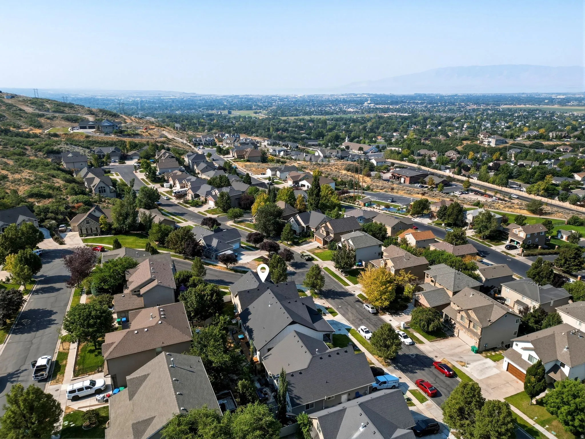 Residential neighborhood with established homes and mature landscaping