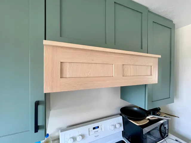 Custom wood range hood