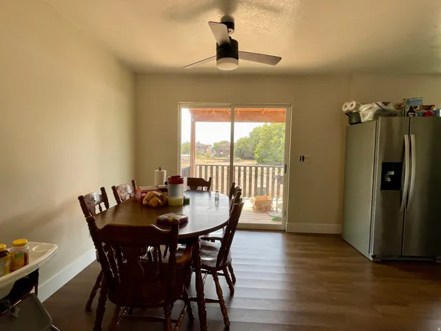 Wood-finish flooring throughout