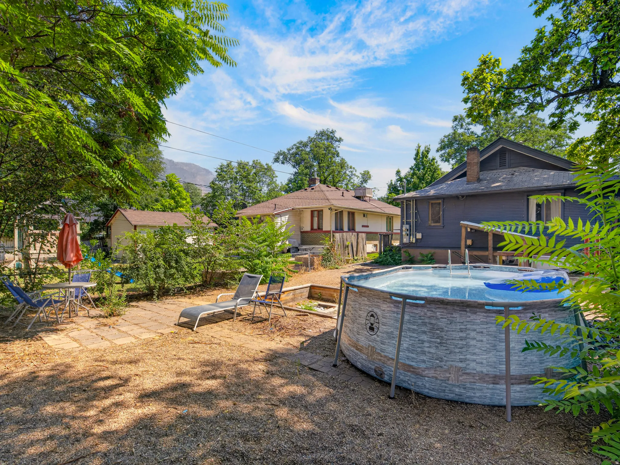 Private backyard oasis