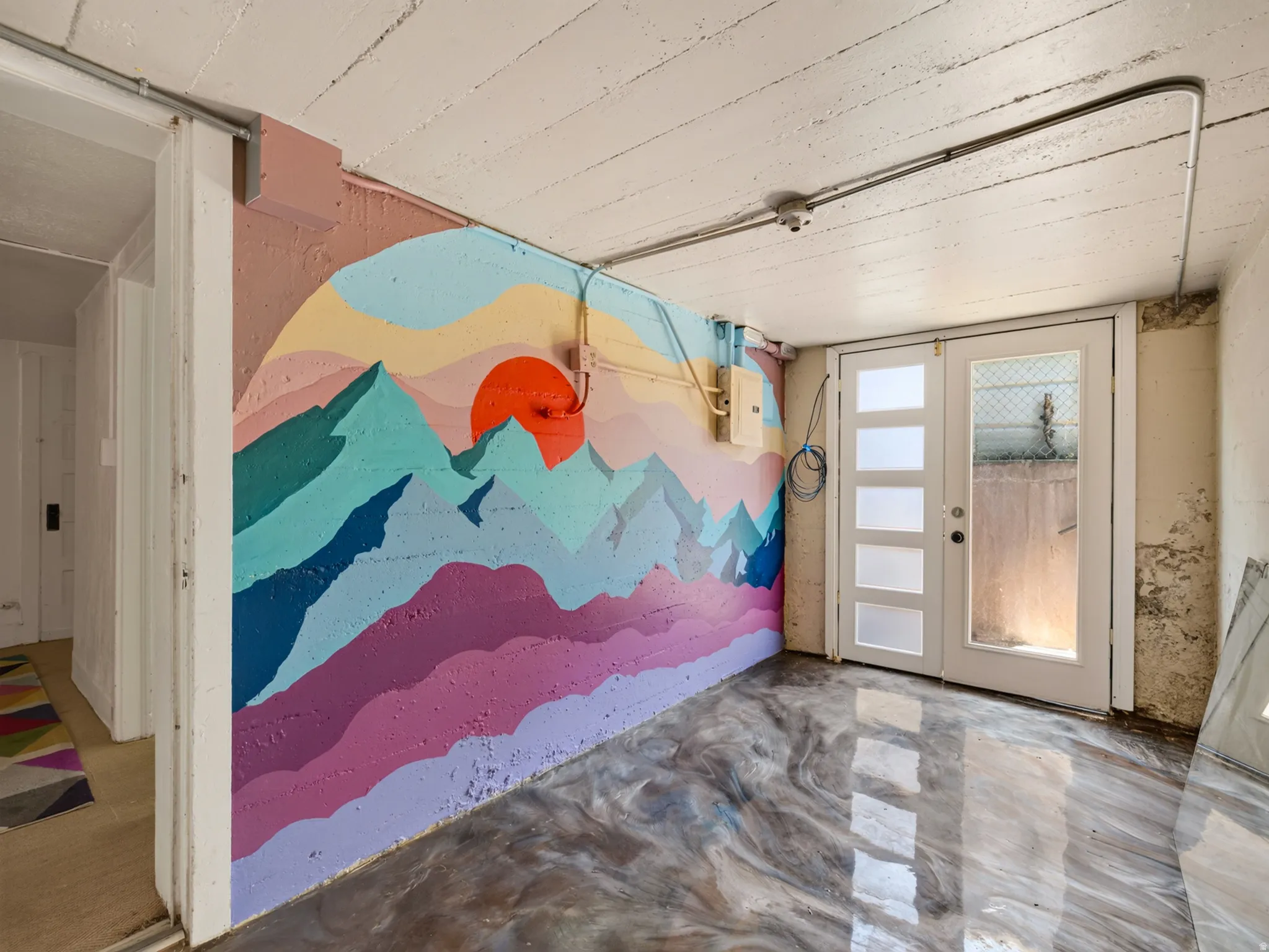 Basement apartment entry