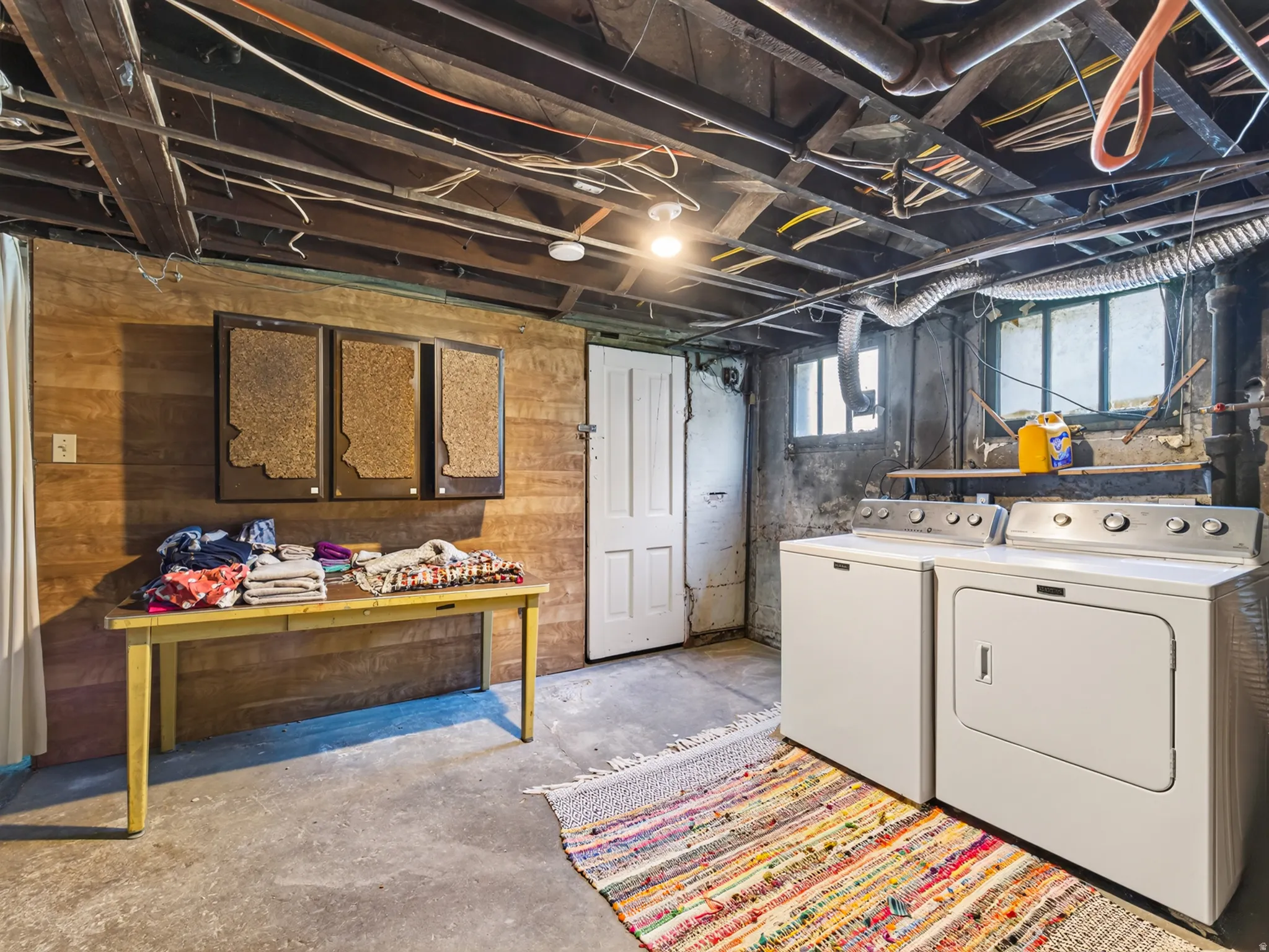 Laundry and workshop area