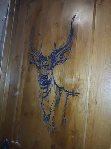 Antelope door carving