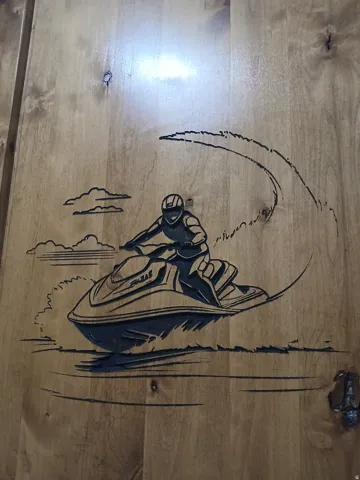 Jetski door carving