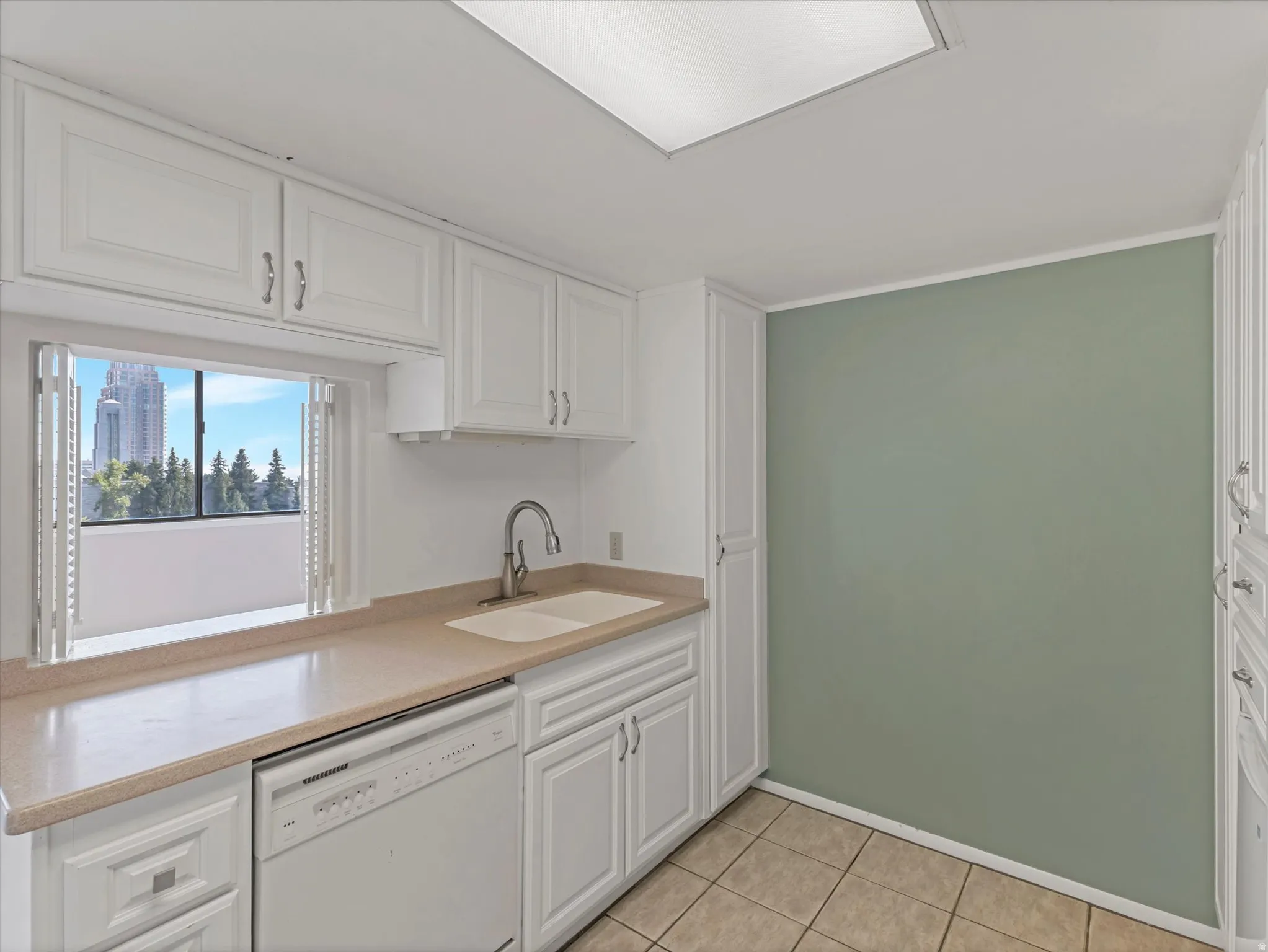 White cabinetry and built-in storage