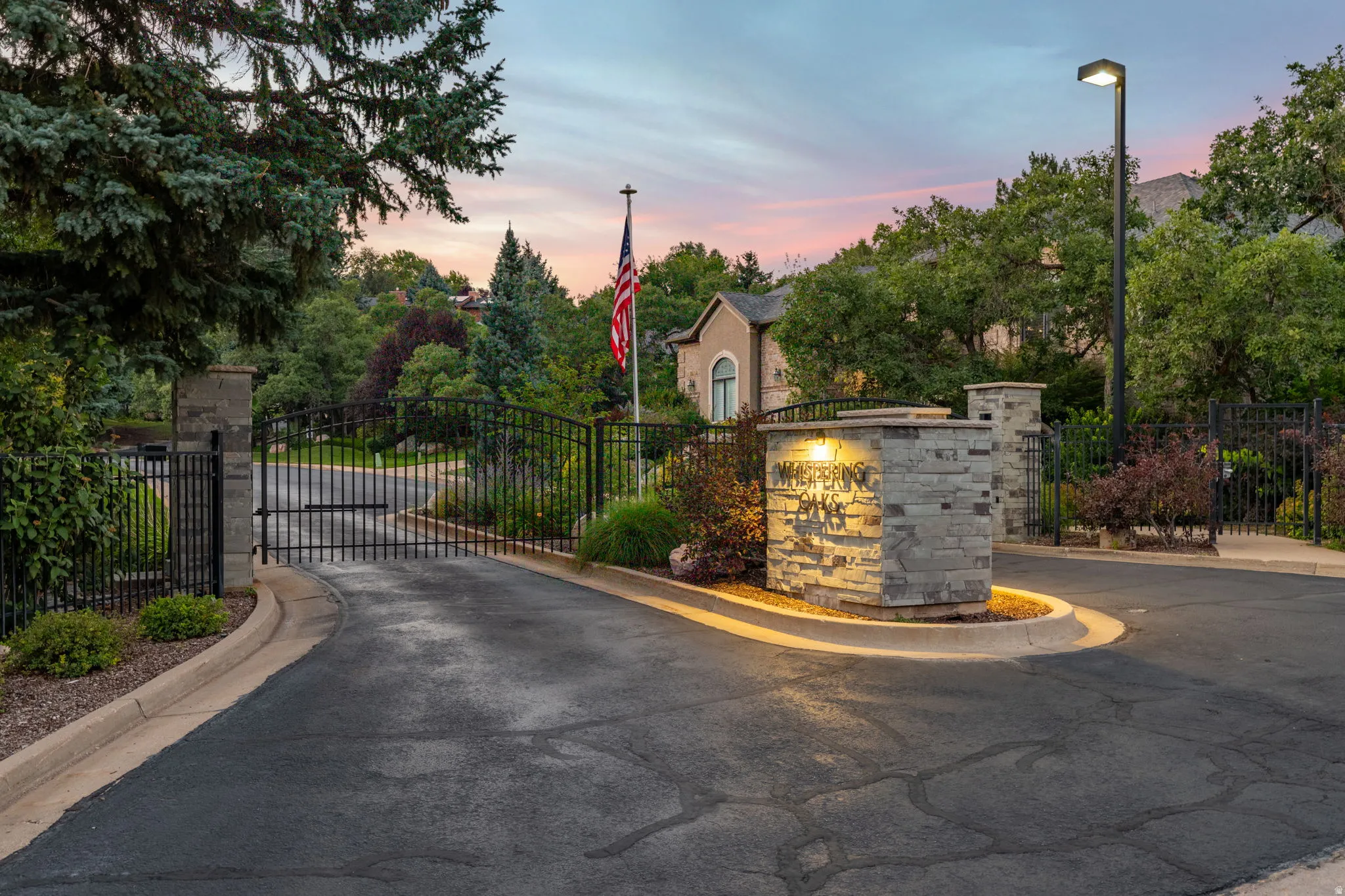 Gated entrance.