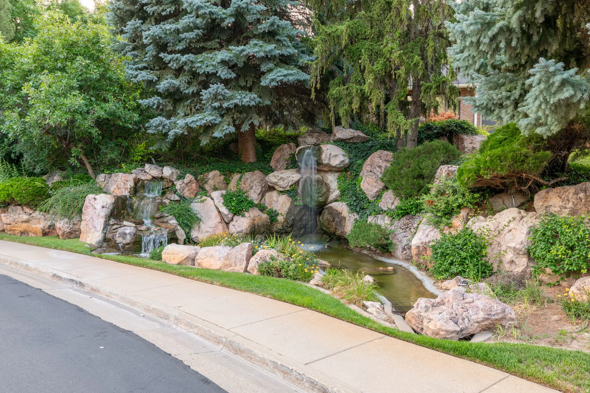 Community waterfall.
