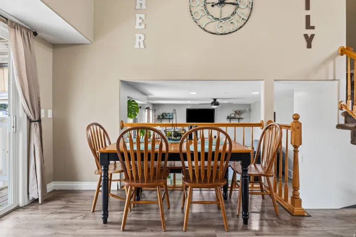 Wood-finish flooring throughout, with a neutral wall palette