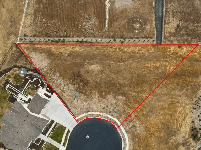 Aerial Property Survey. Illustrating the boundaries of the property outlined in red