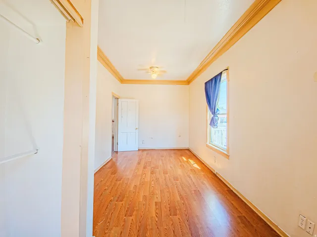 Wood-finish flooring throughout