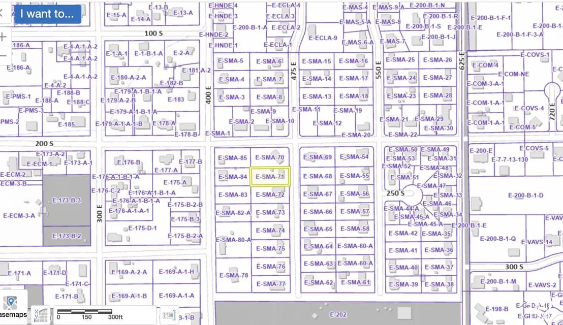 Plat Map. Illustrating property parcel divisions and numerical identifiers