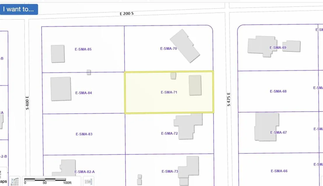 Plat Map. Illustrating lot E-SMA-71 and surrounding properties