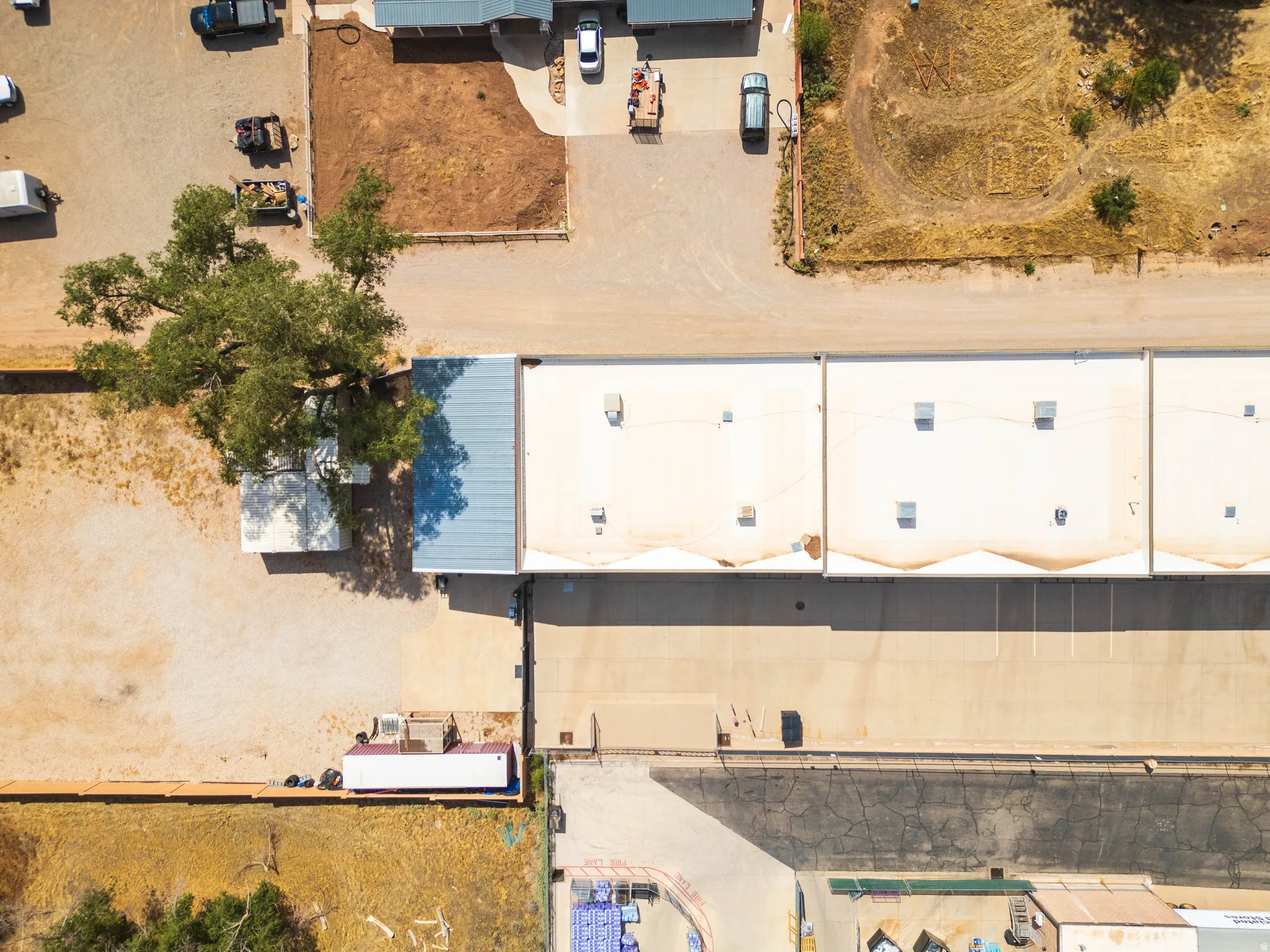Aerial — building footprint, overhead