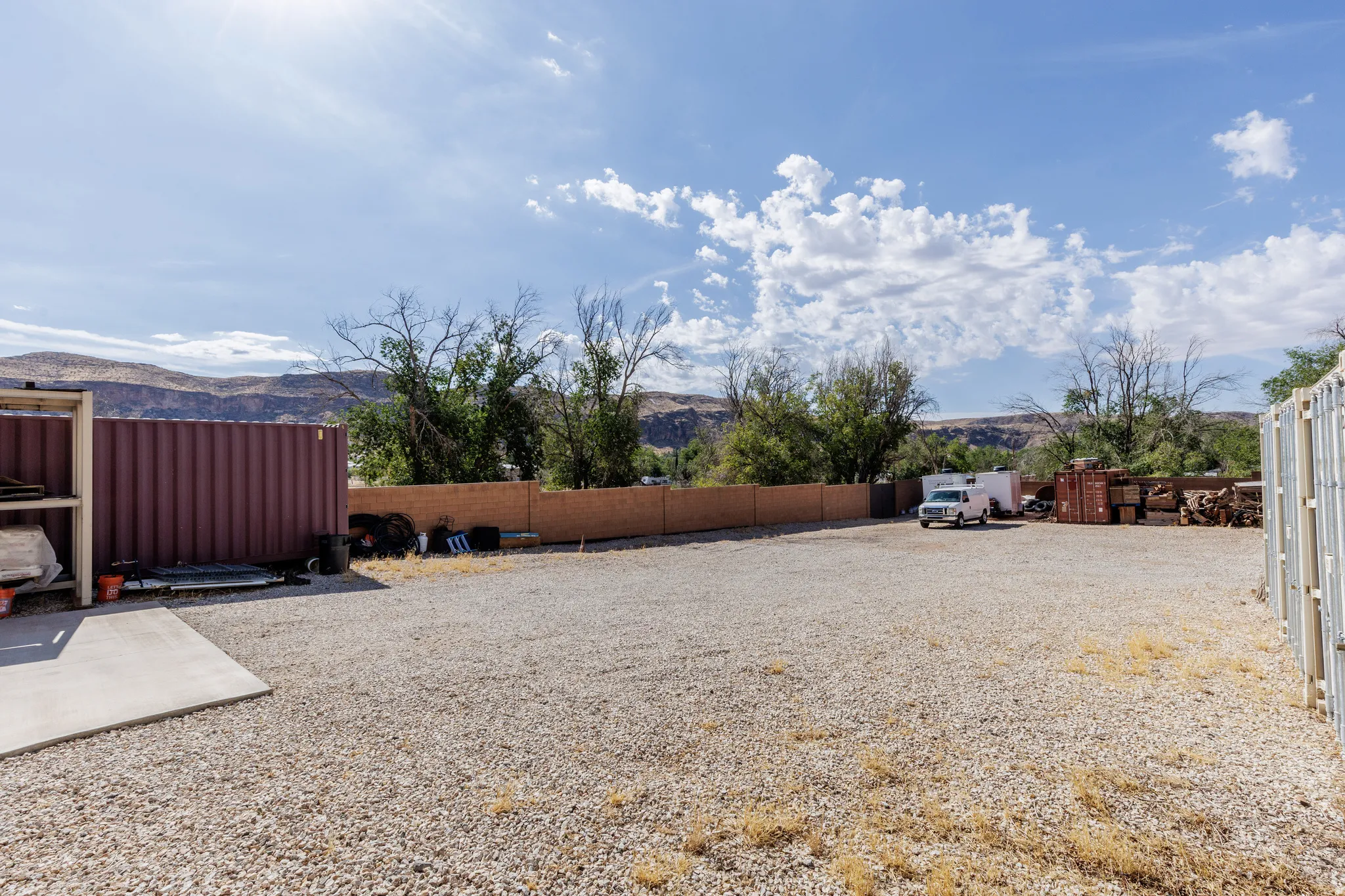 Yard — equipment and trailer parking