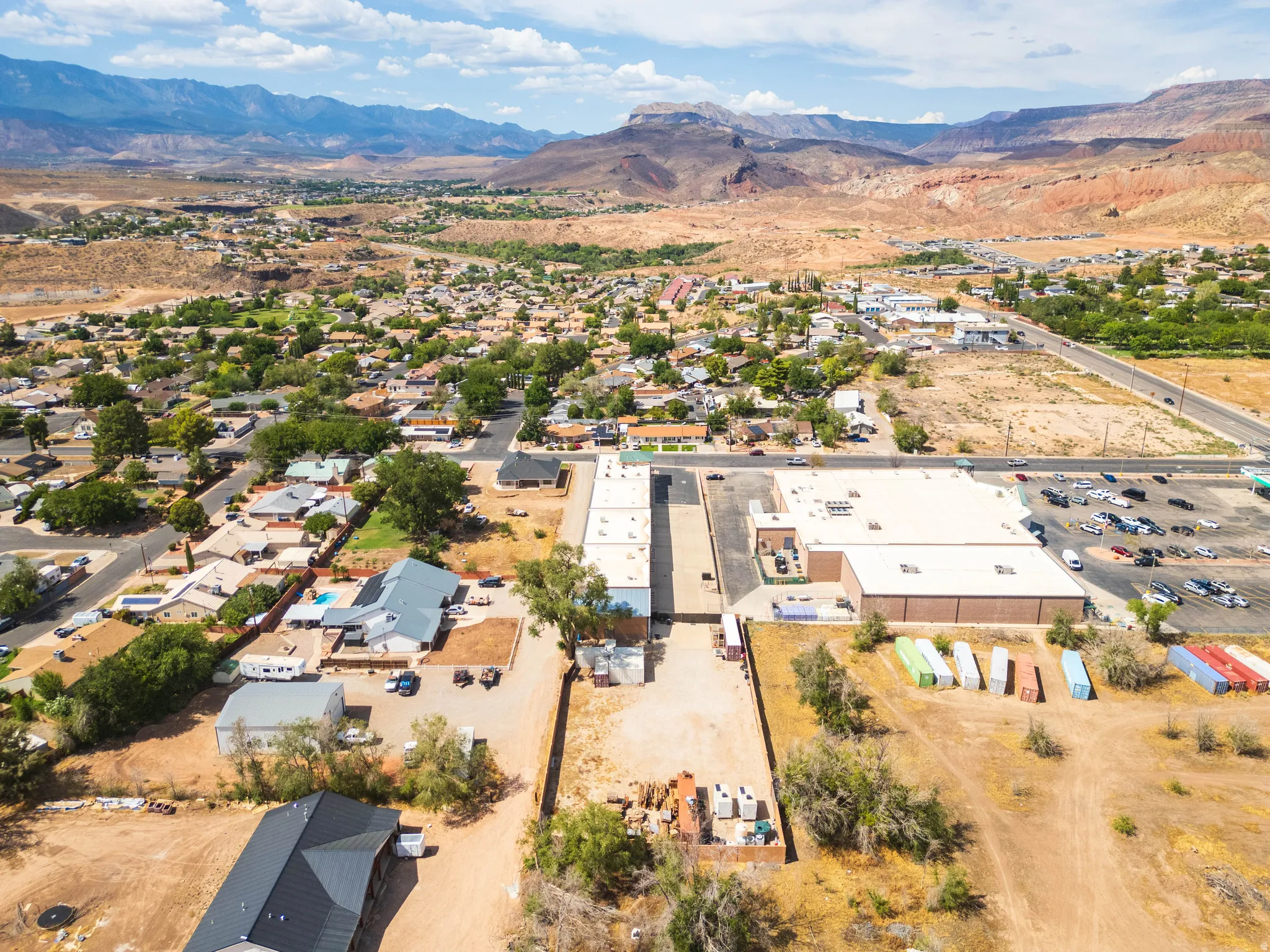 Aerial — Hwy 9 and I-15 access corridor