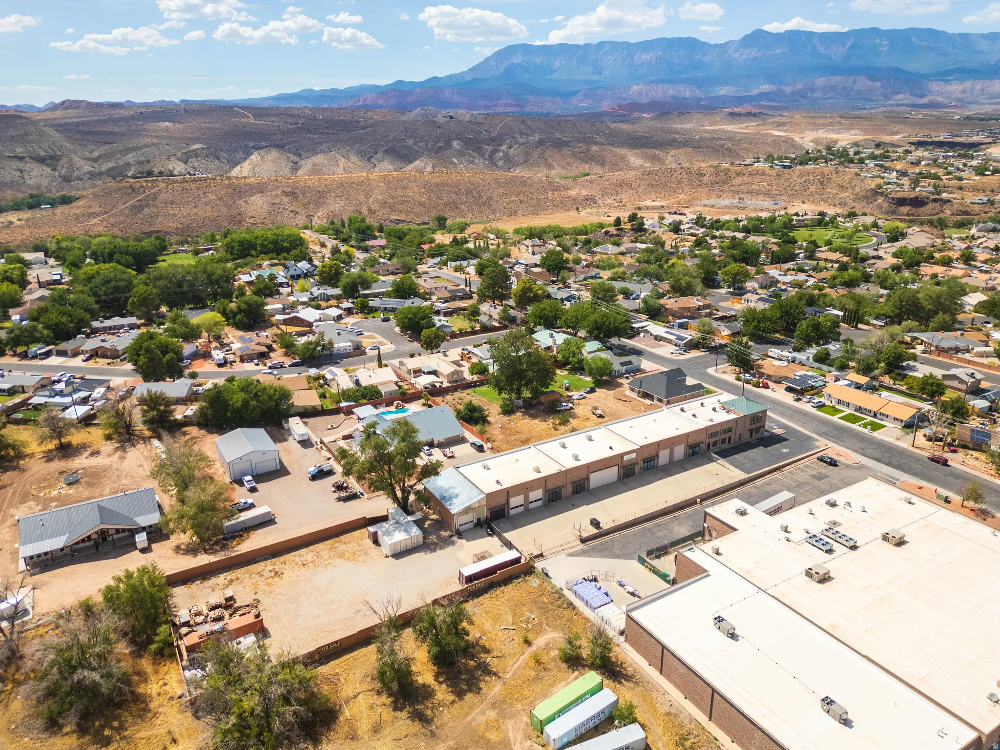 Aerial — regional context toward Zion