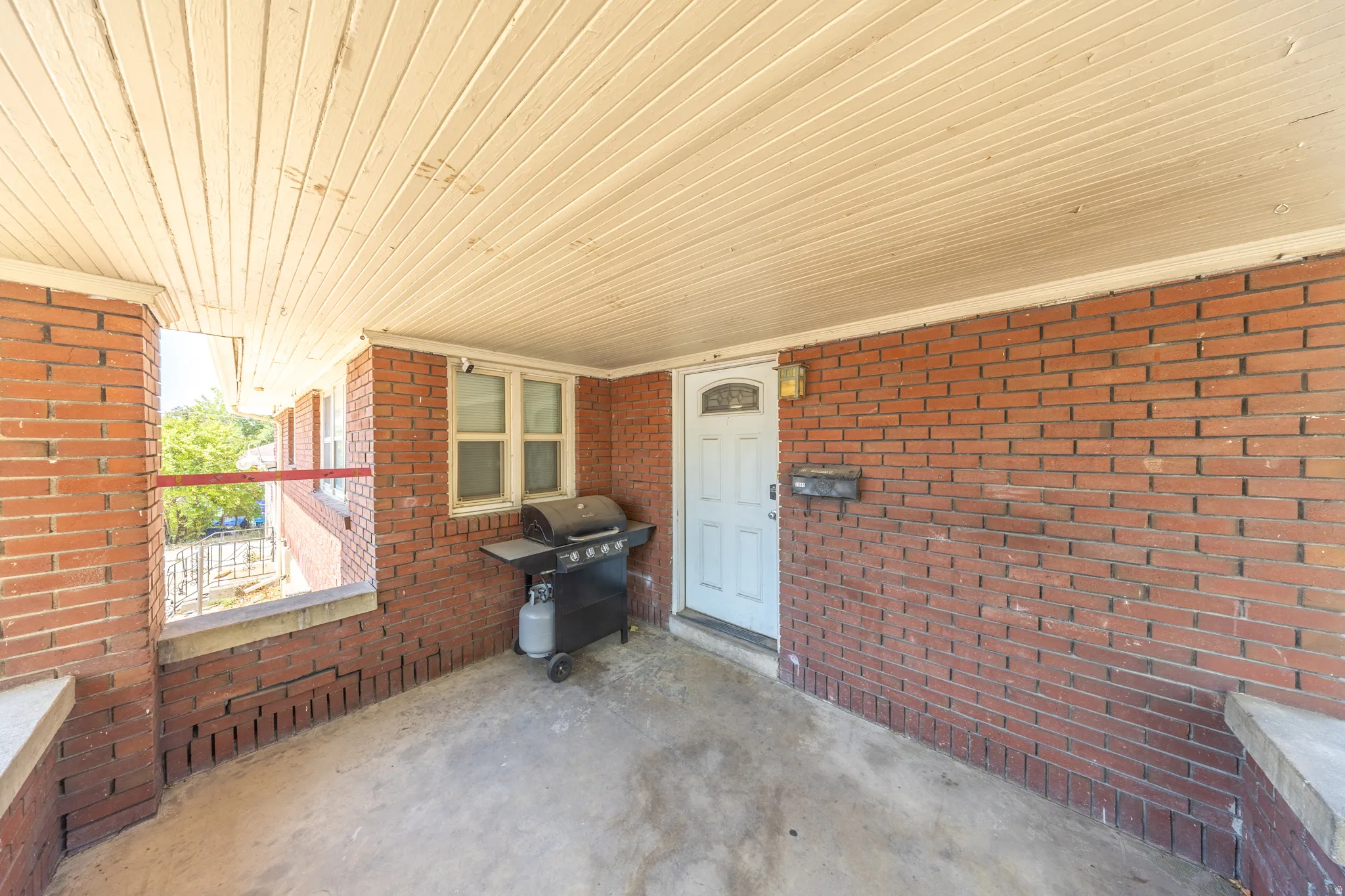 Large covered porch