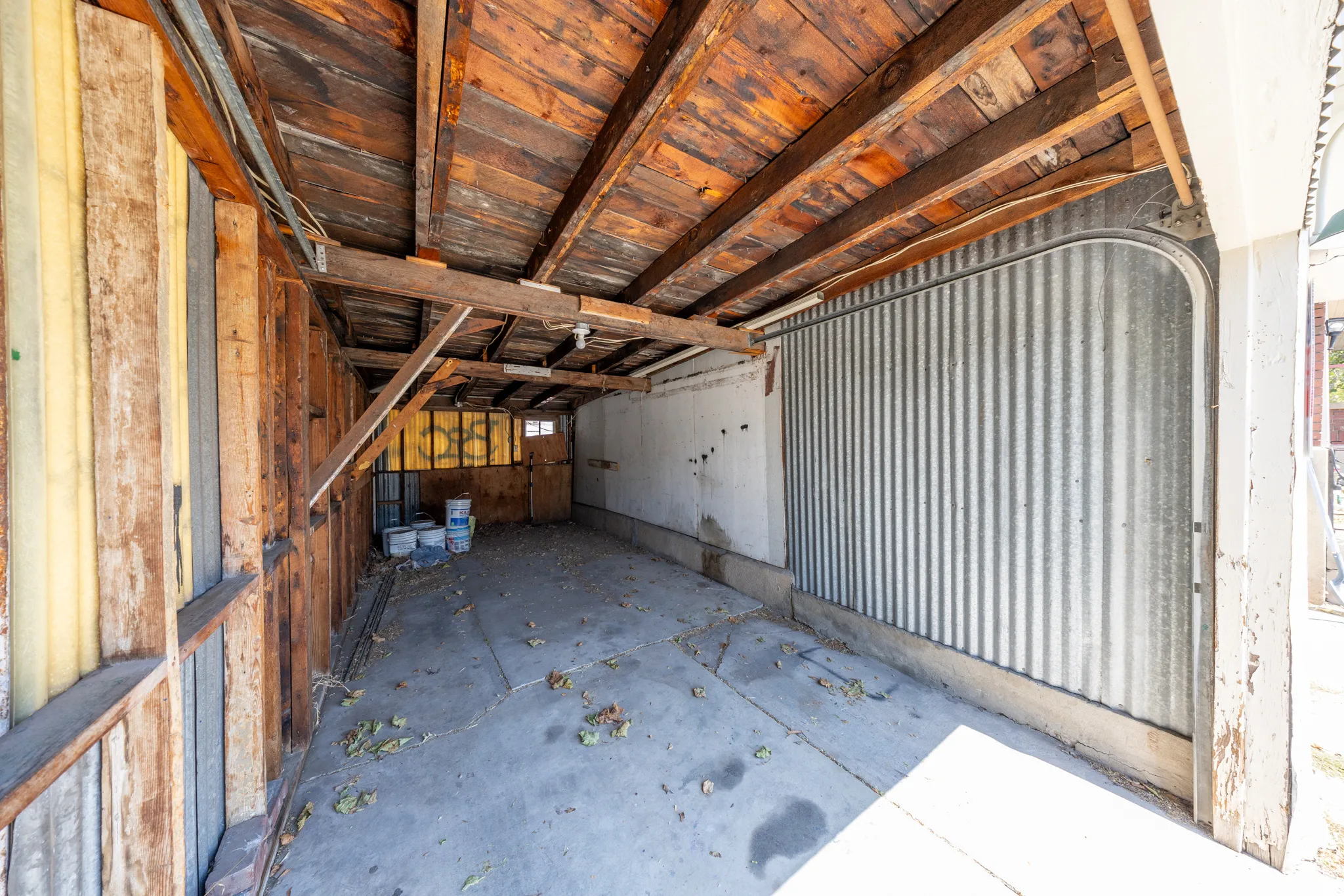 half side of garage