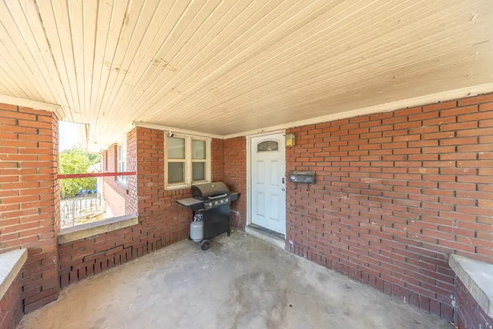 Large covered porch