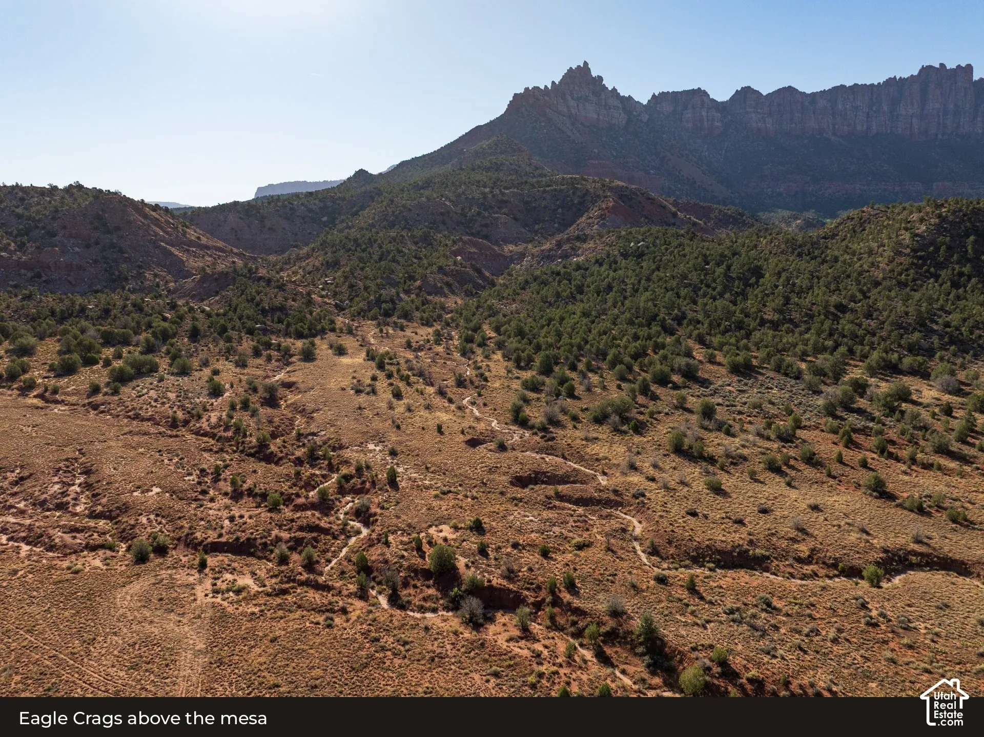 Aerial: Eagle Crags above the mesa