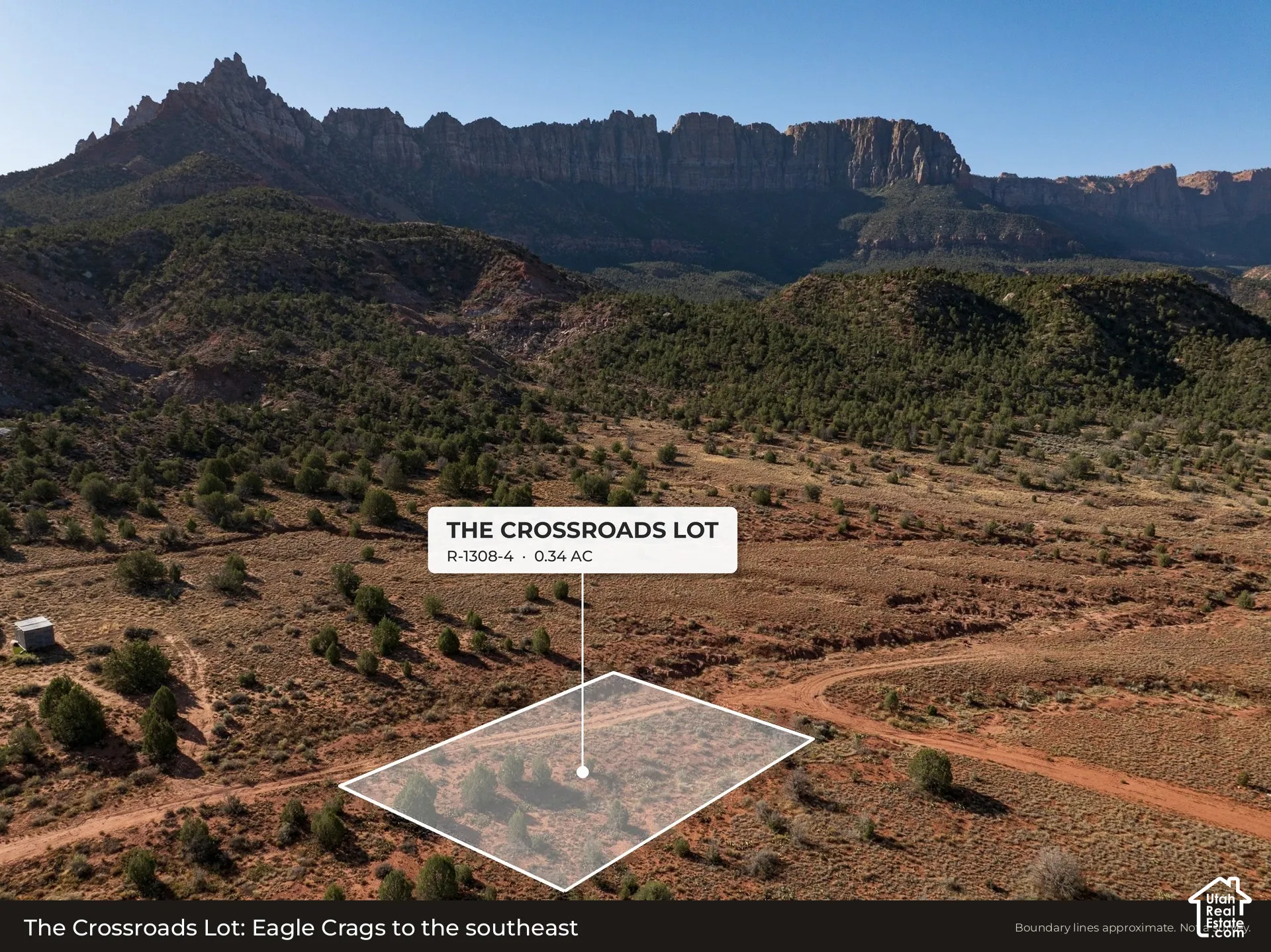 Aerial: Looking east toward Eagle Crags
