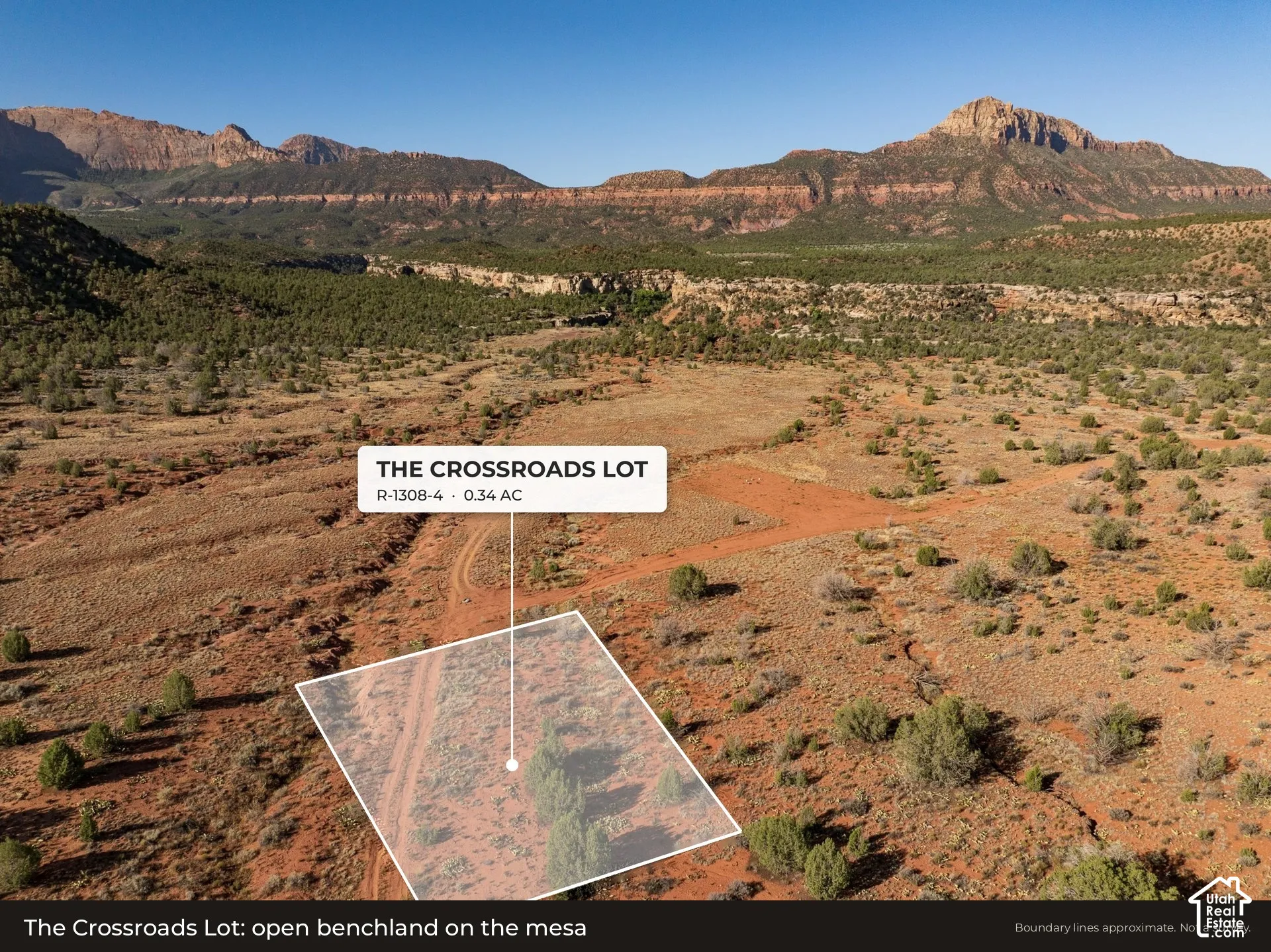 Aerial: The view corridor toward Smithsonian Butte