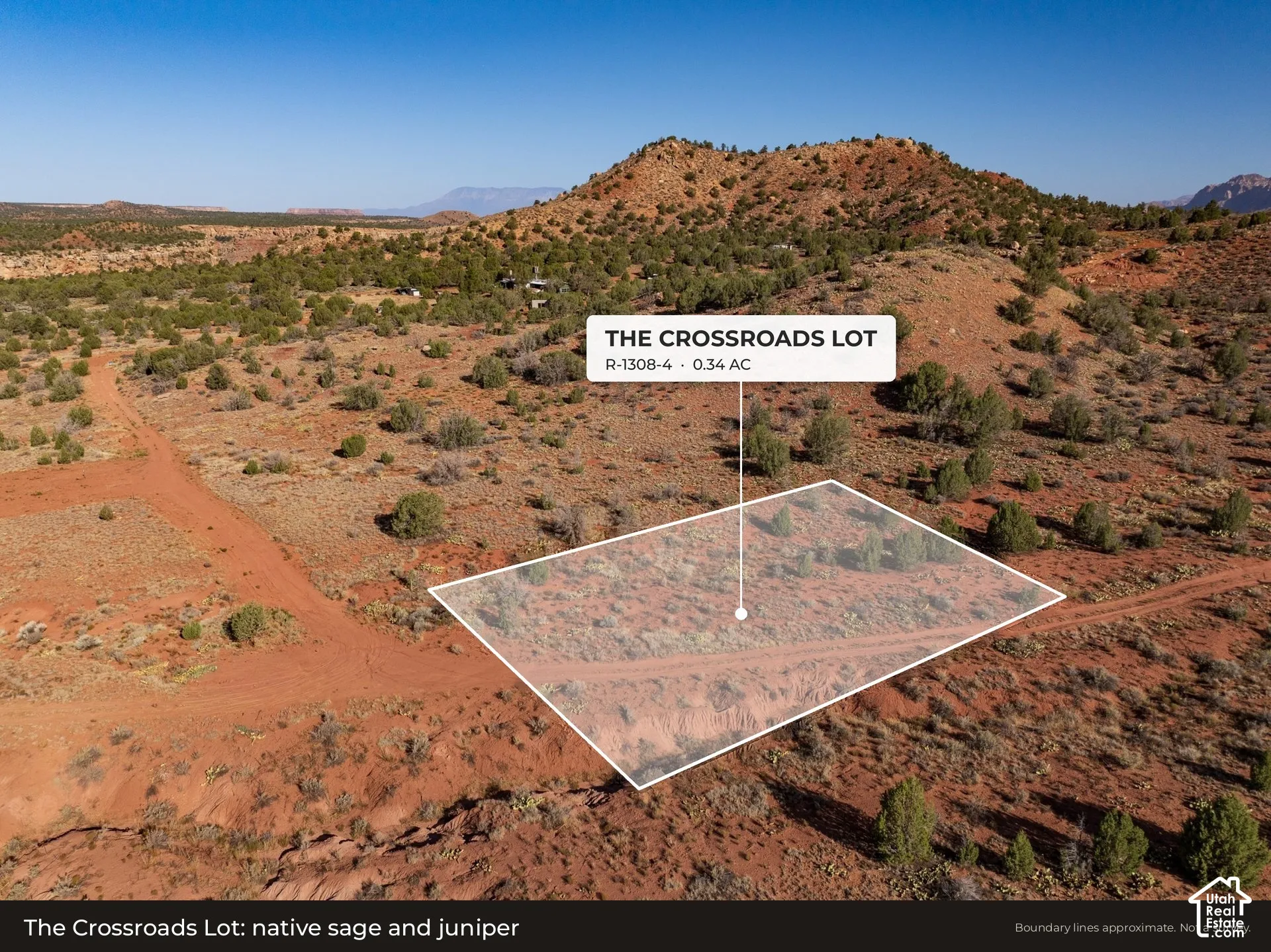Aerial: Native sage and juniper on the mesa top