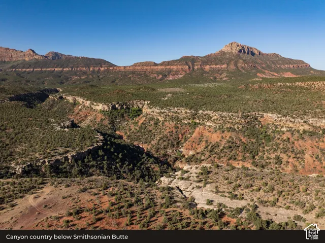 Aerial: Canyon country around Rockville Mesa