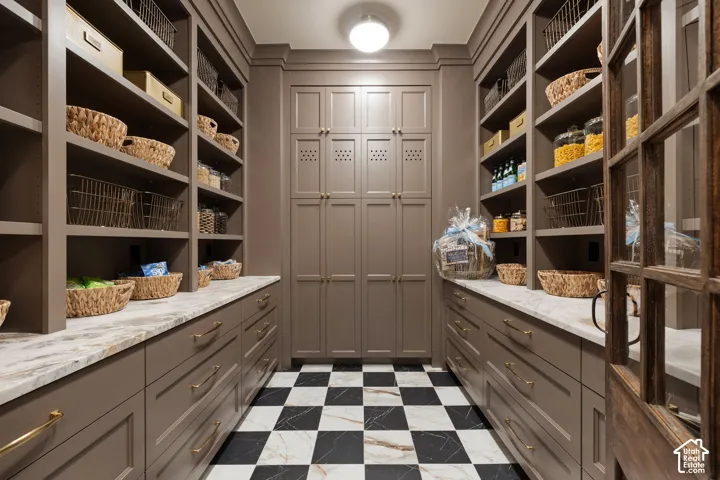 Butler Pantry with a door from the 1700s