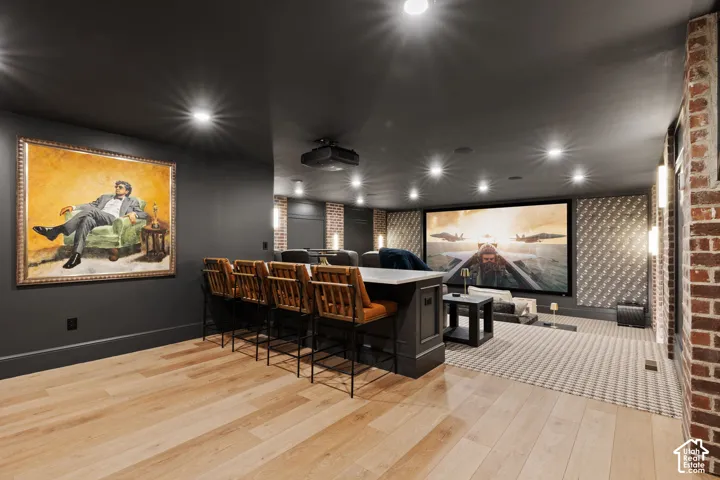 Theater Beneath Suspended Garage Slab
