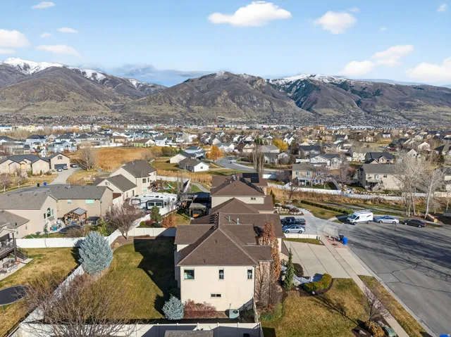 Expansive mountain scenery framing a residential neighborhood