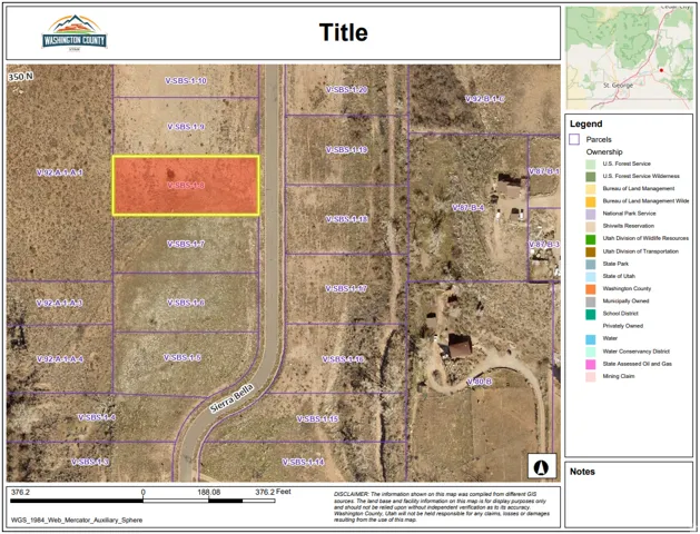 Title Document. Displaying a parcel map with ownership details for the property