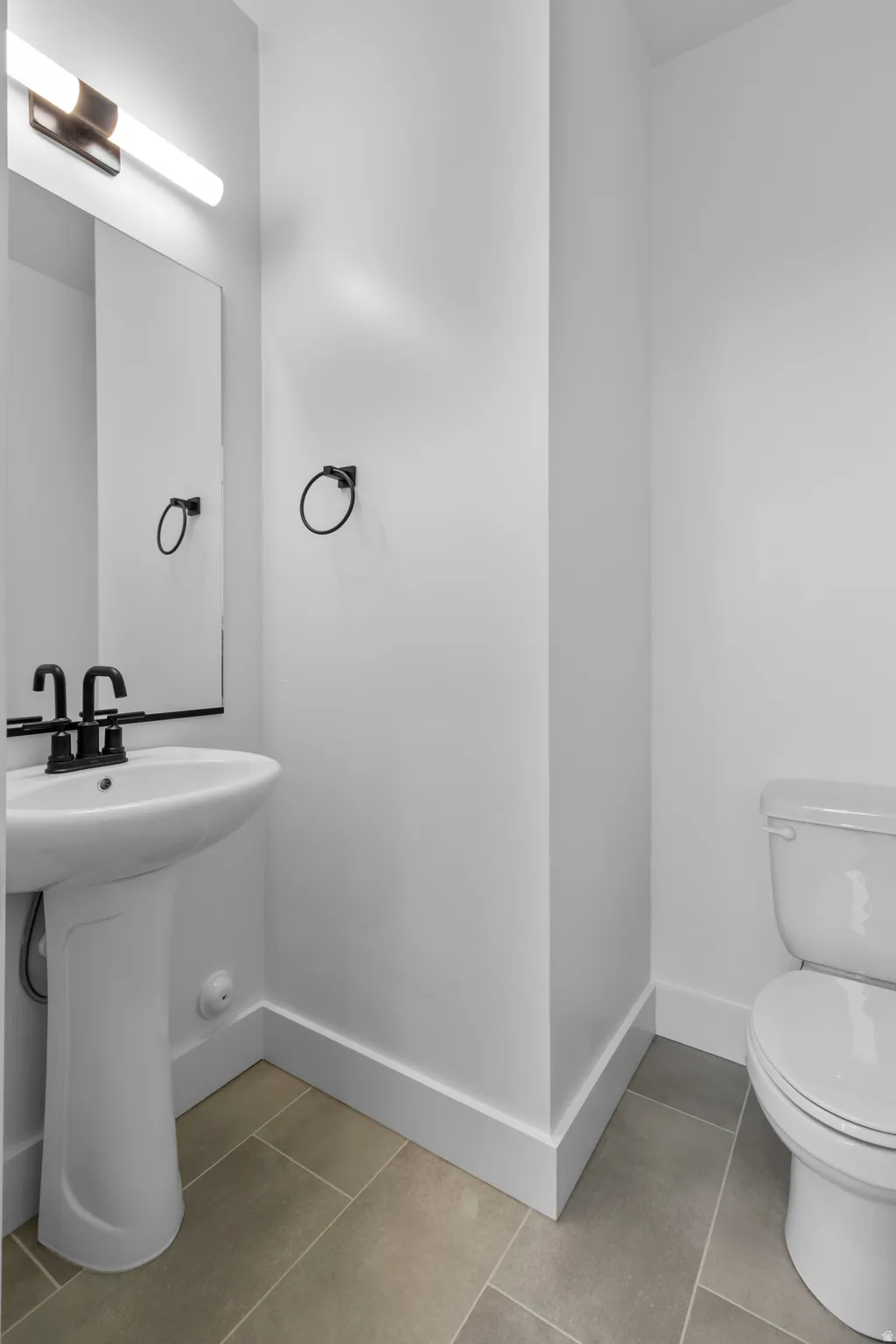Half bath on the first floor