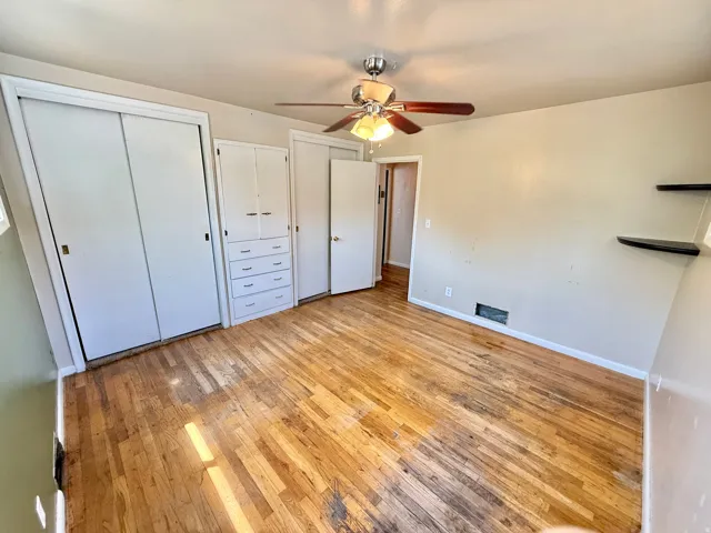 Wood-finish flooring with multiple built-in storage units