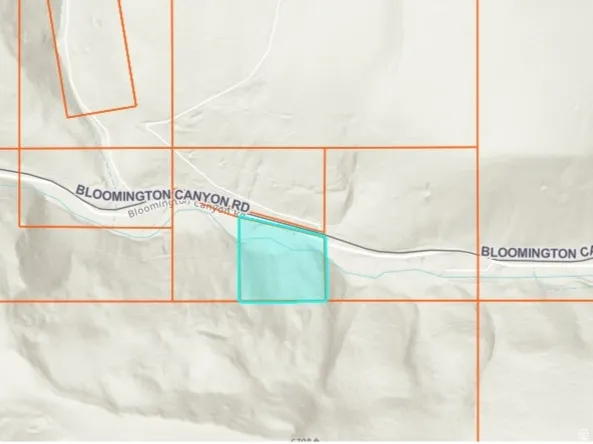 Property Map. Displaying a highlighted parcel of the property within a larger geographical area