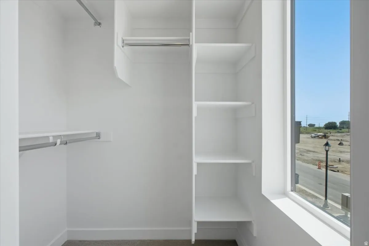 Built in closet in secondary bedroom