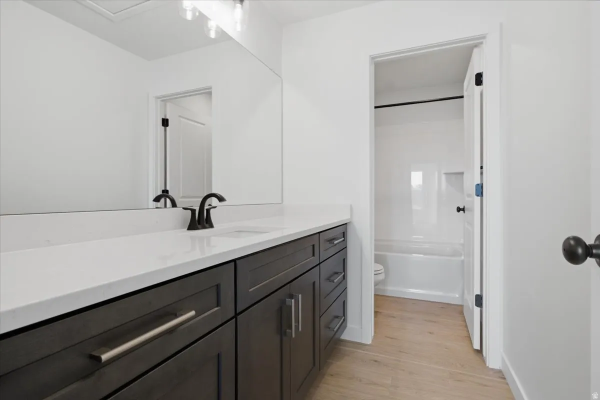 Large 2nd bath upstairs with large vanity.