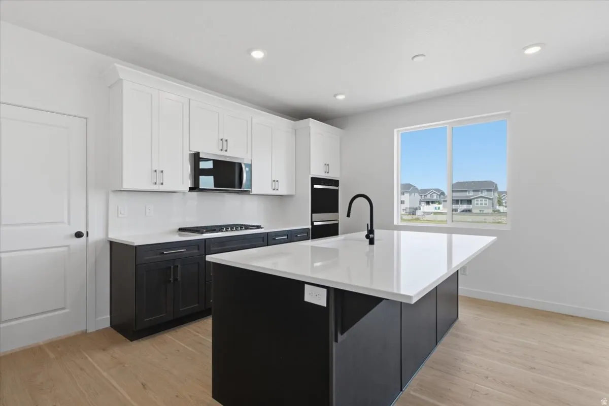 Kitchen island is huge.