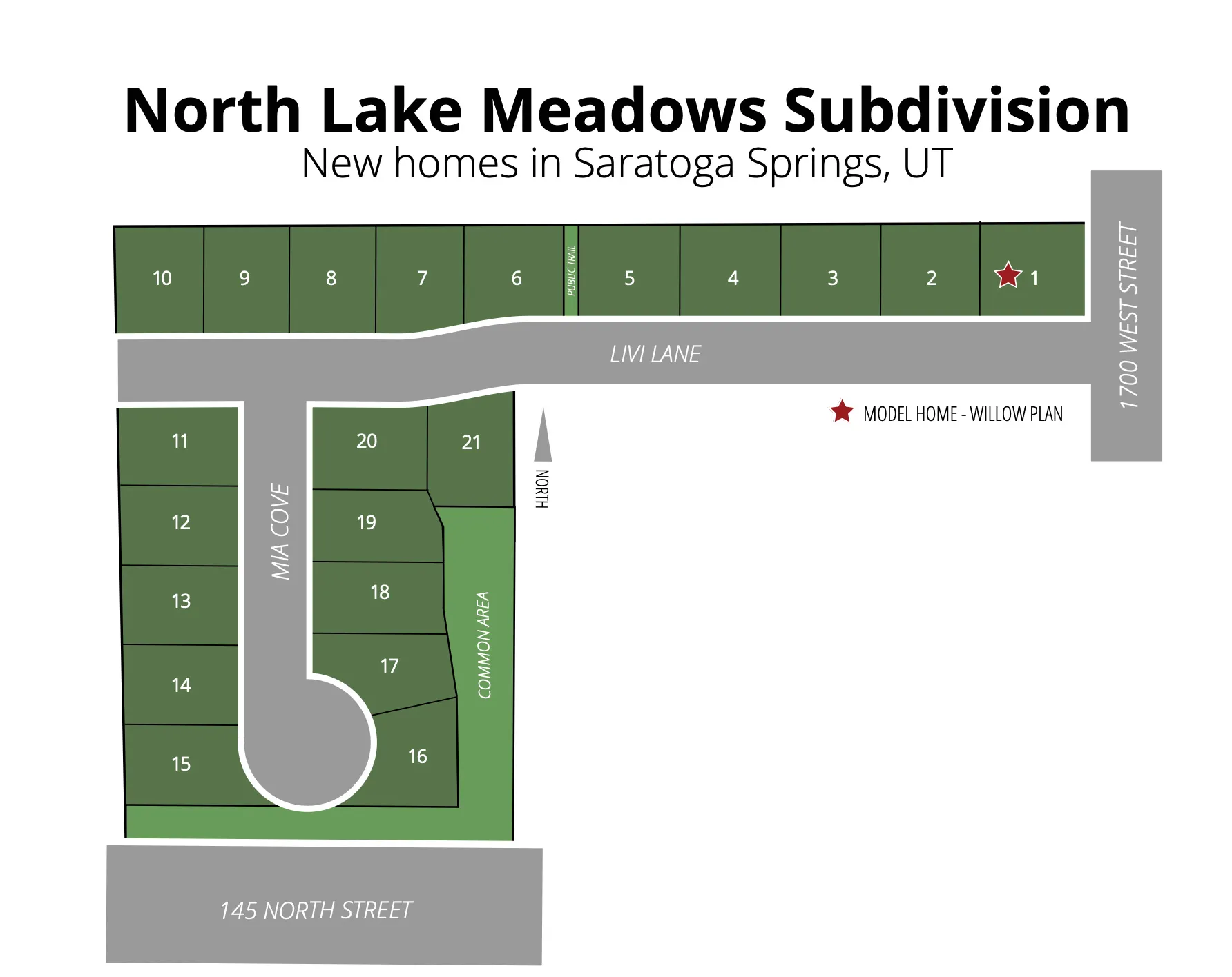 Map of North Lake Meadows