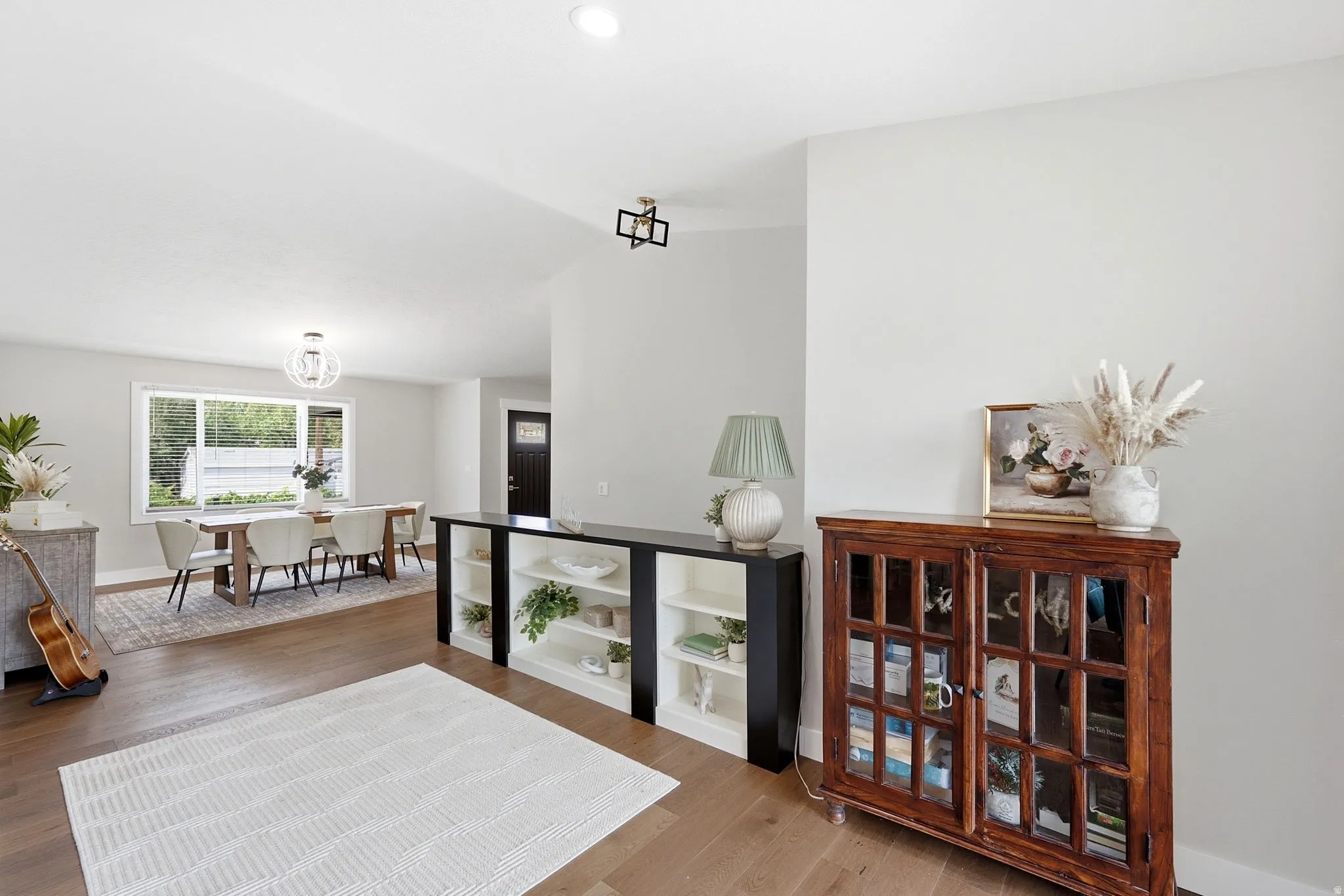 Hardwood-style flooring throughout