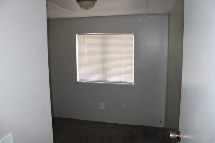 Recessed window with blinds