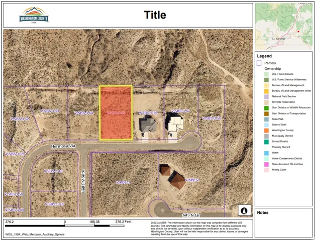 Property Parcel Map. Visual representation of the property boundaries and ownership information