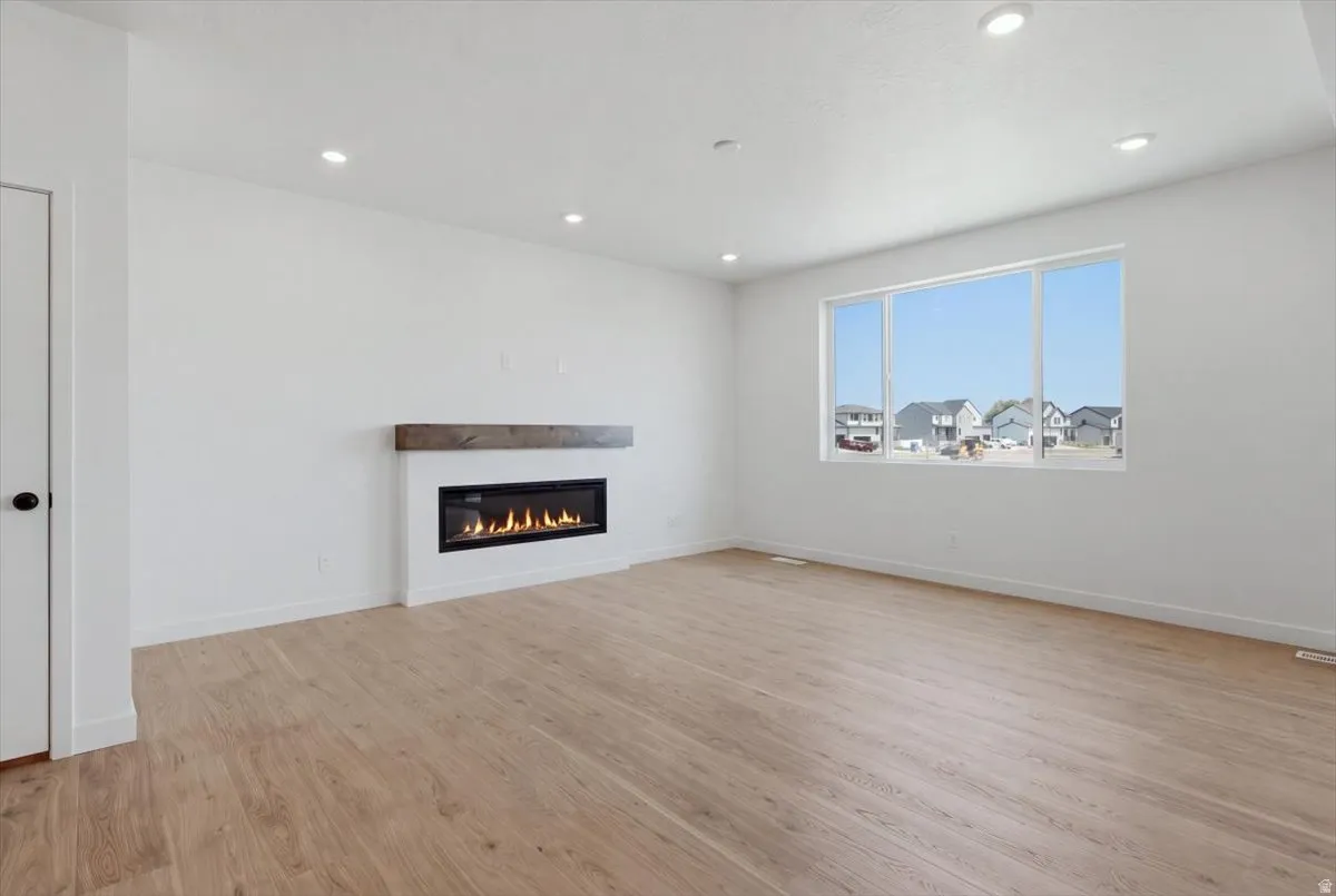 Fireplace is photo shopped.  The panoramic fireplace is included, and will be installed soon.  It is back ordered.