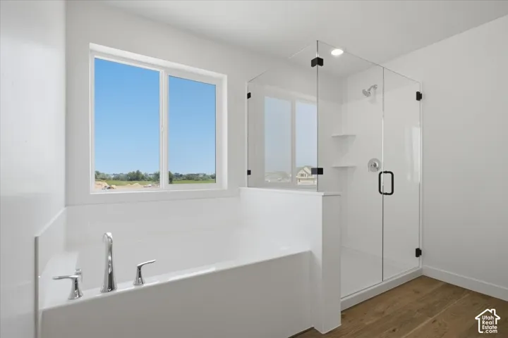 Large Shower with a Full Euro Shower Enclosure.
