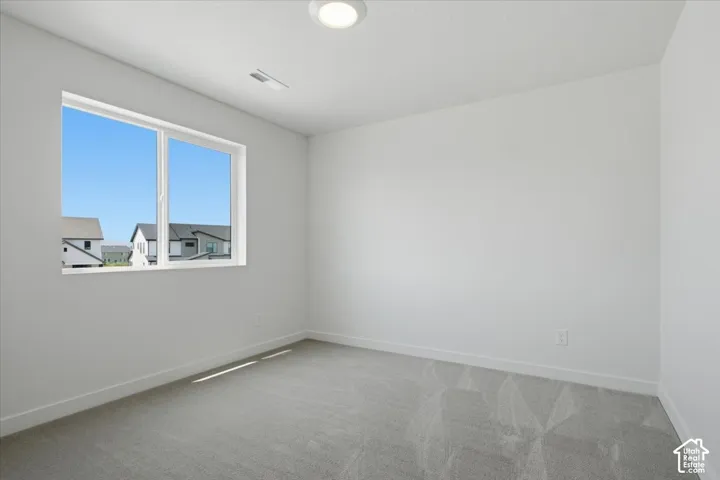 Bedroom with walk in closet.