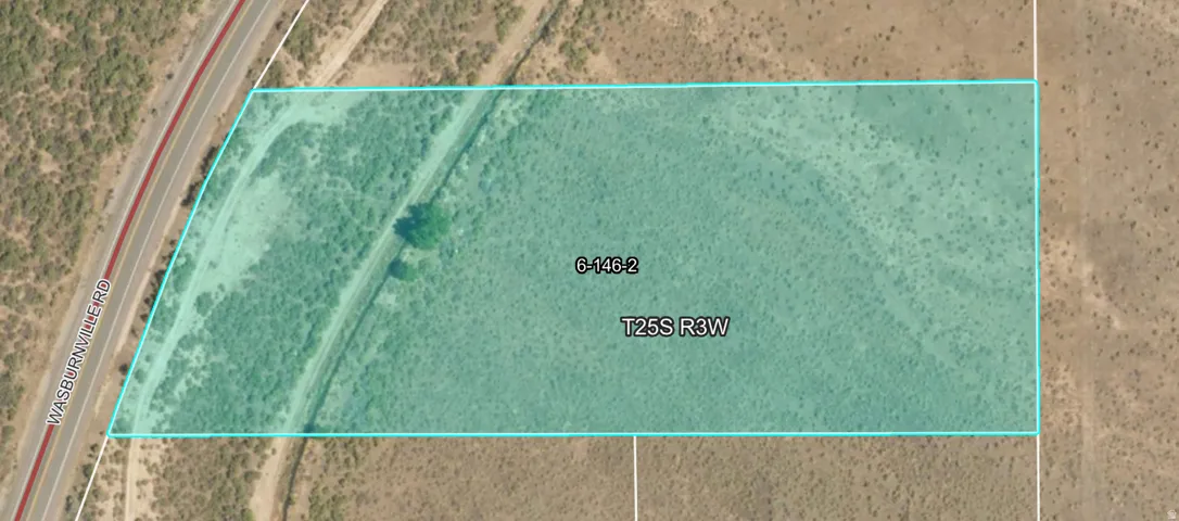 Property Parcel Overlay. Displaying the property's boundaries and identifying adjacent thoroughfare