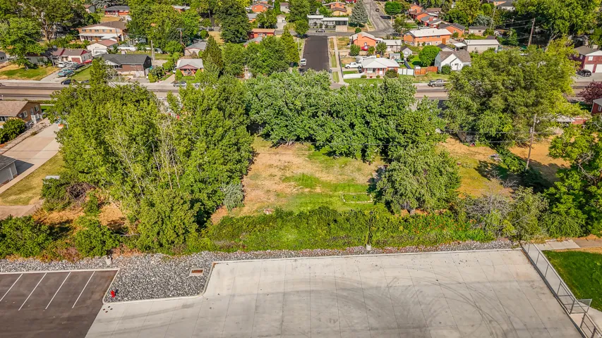 Expansive residential lot featuring mature tree coverage, established landscaping, and a cleared building pad