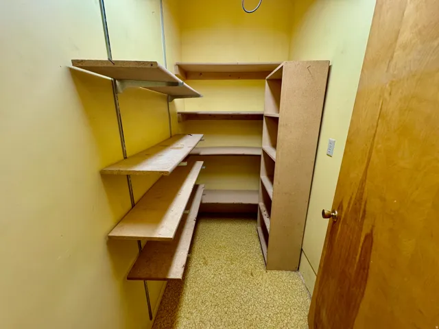 Built-in shelving for organized storage